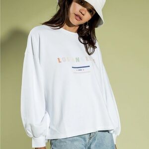 Charlie Holiday White Los Angeles Graphic Sweatshirt